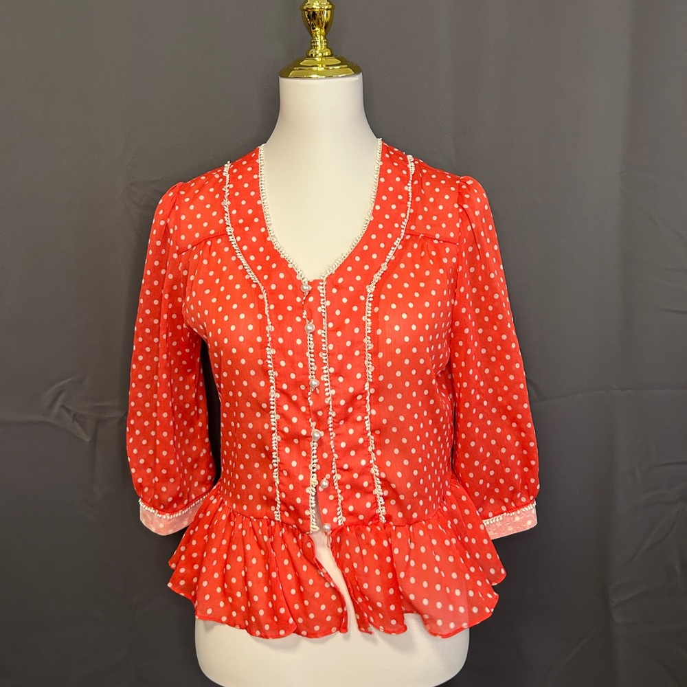 Breezy polkadot blouseSOLD